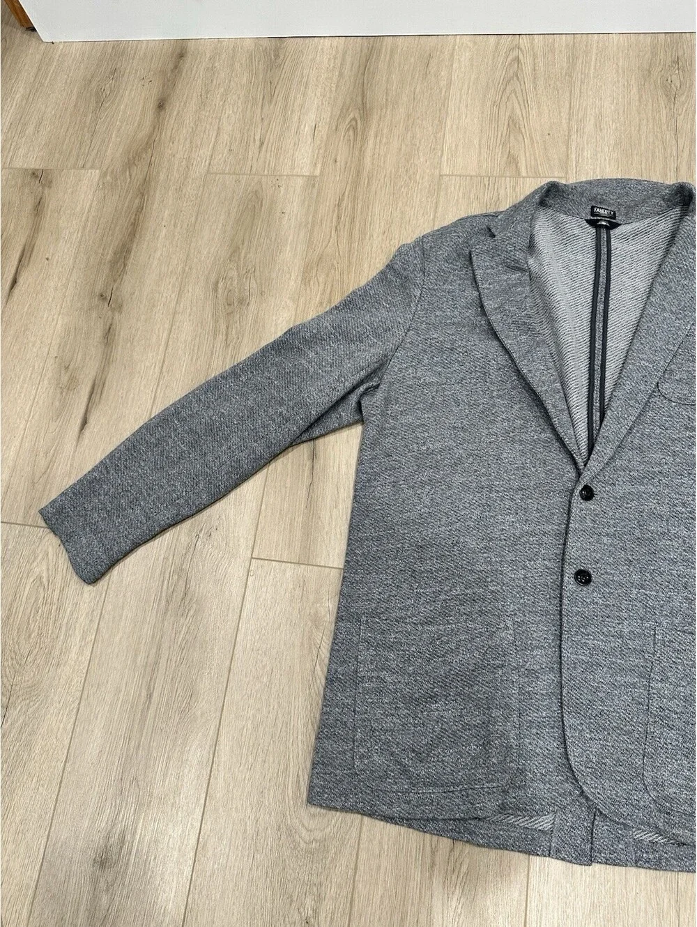 Faherty The Inlet Blazer Mens 2XLT Unstructured Cotton Light Grey